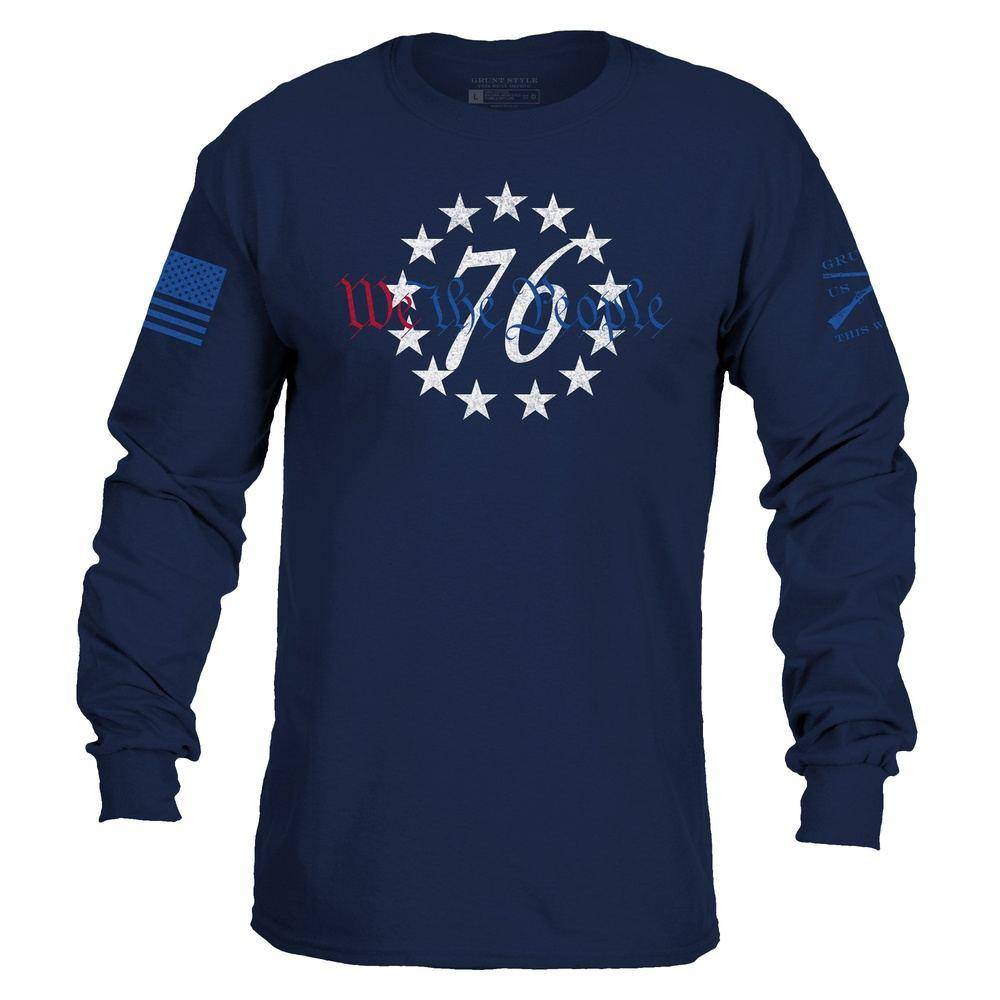 Men's Navy We The People Long Sleeve Tee