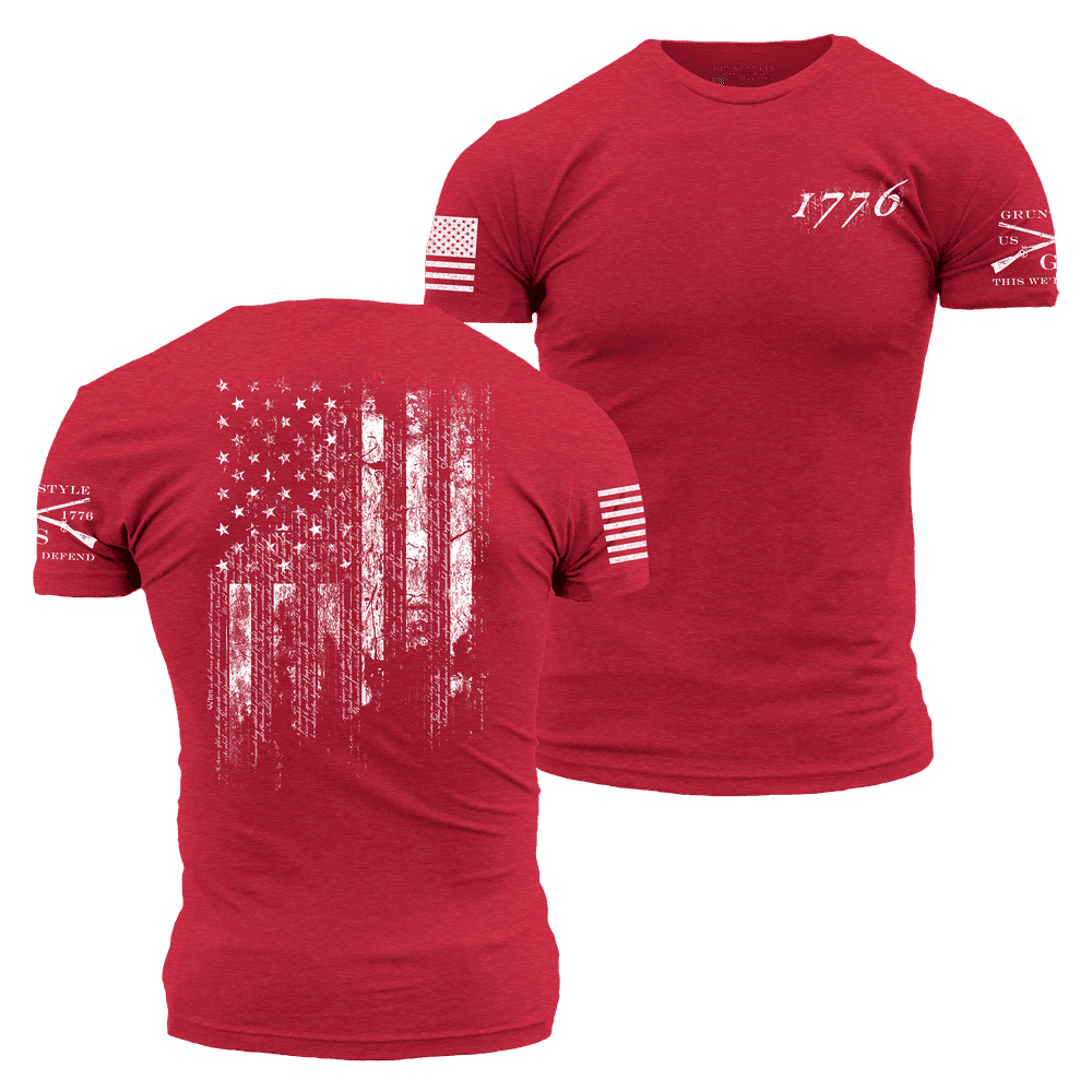 1776 Patriotic Red Flag Tee