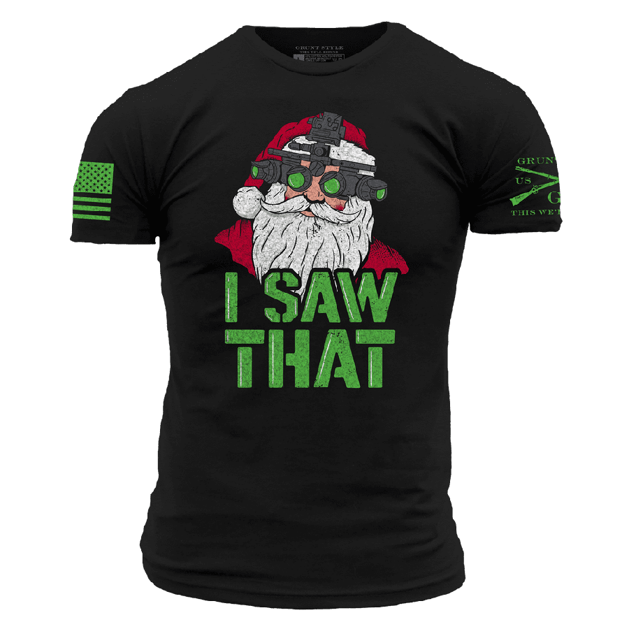Black I Saw That Graphic Tee - Casual Statement Shirt