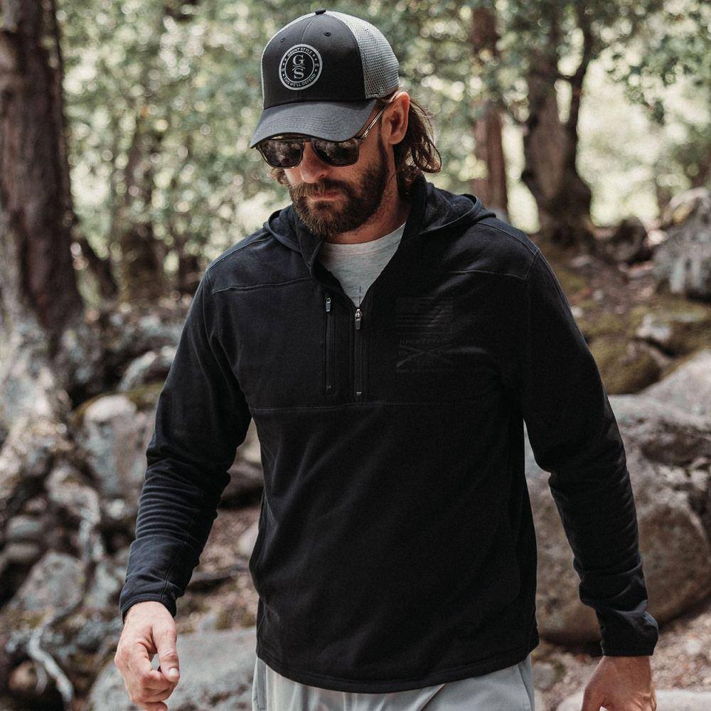Black Firewatch Hoodie for Men