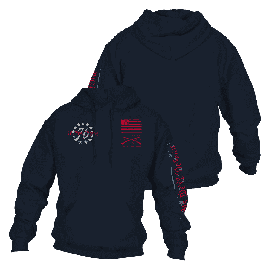 Navy We The People Zip Hoodie