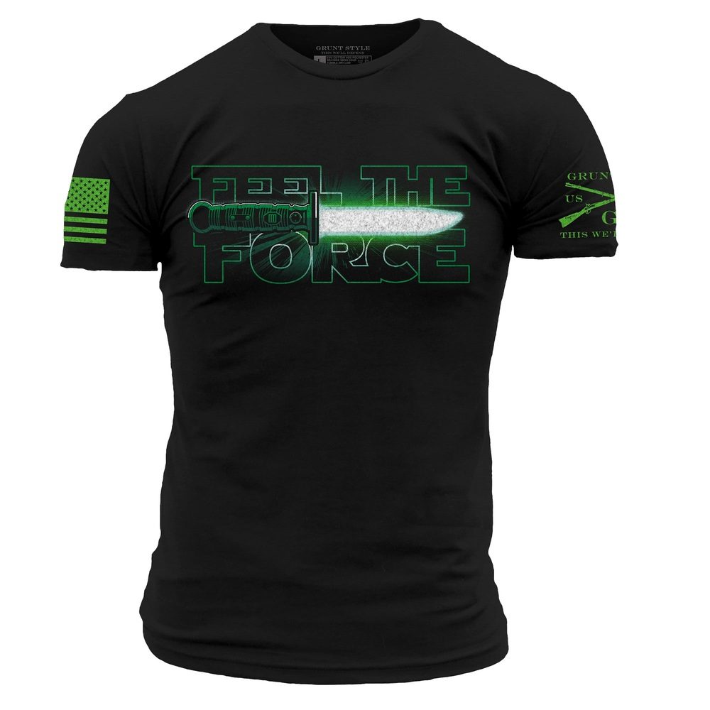 Black Star Wars Feel The Green Force Tee