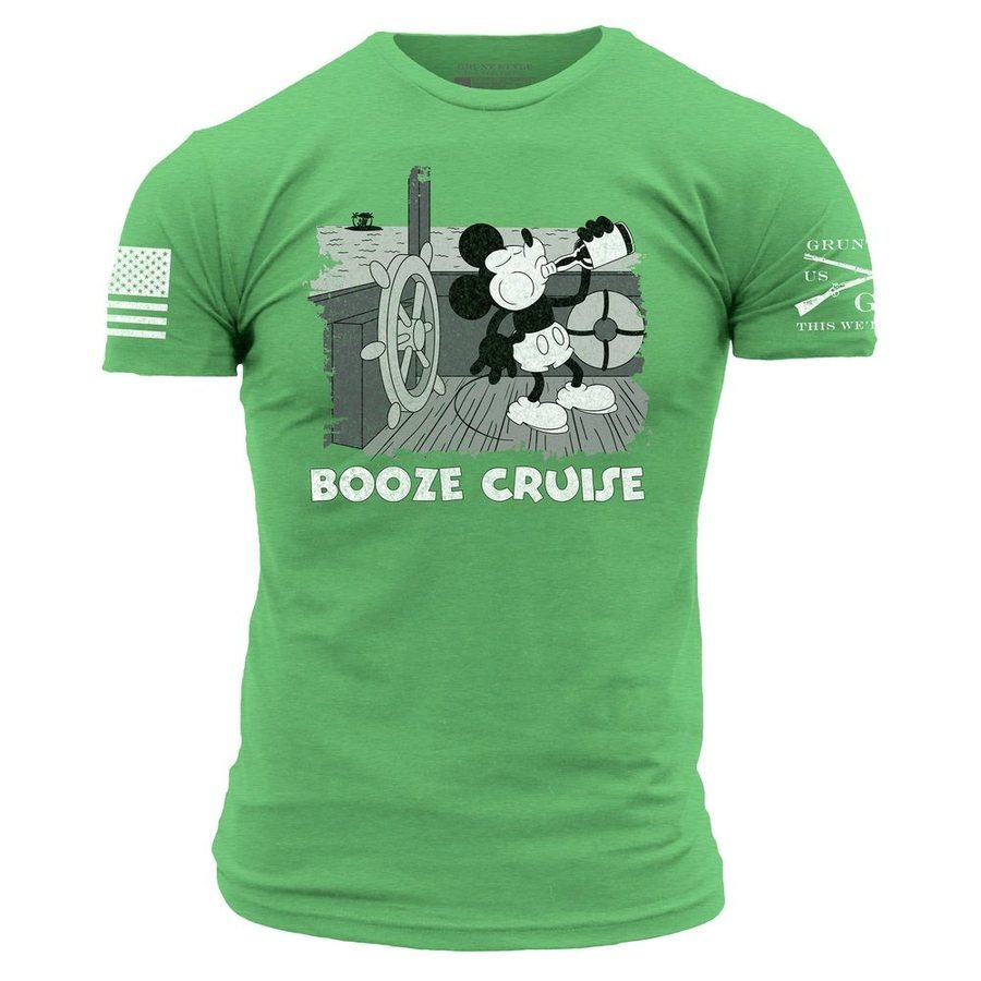 Kelly Green Booze Cruise Tee for Party Lovers