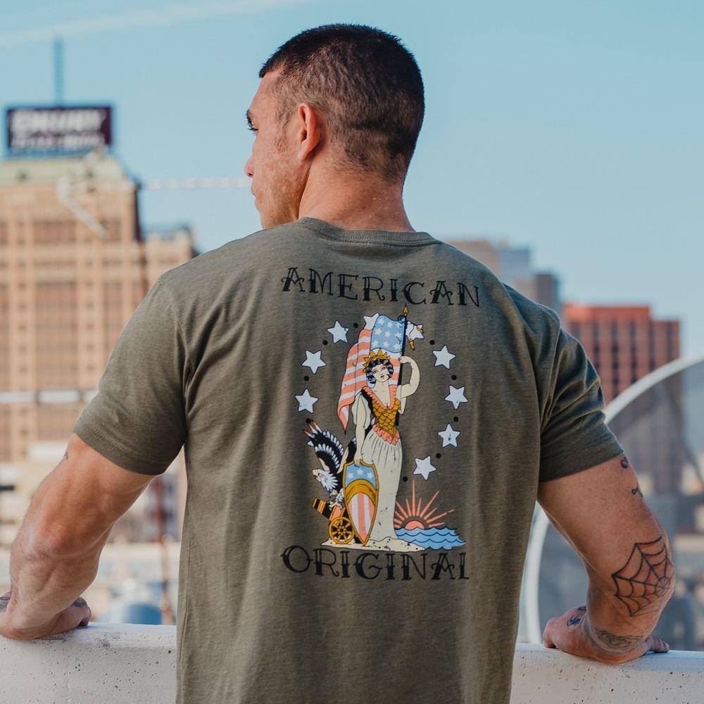 Classic American Military Green T-Shirt