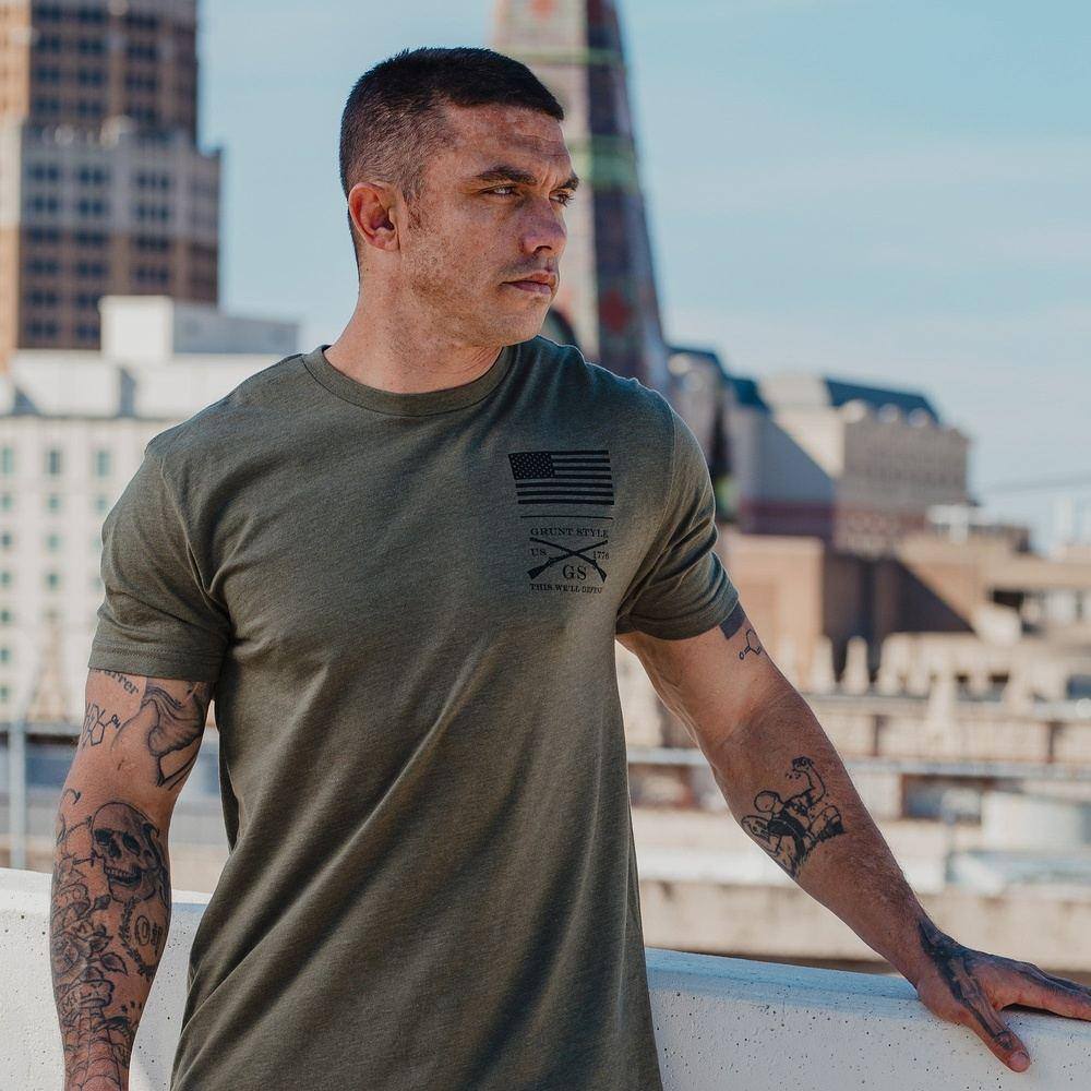 Classic American Military Green T-Shirt