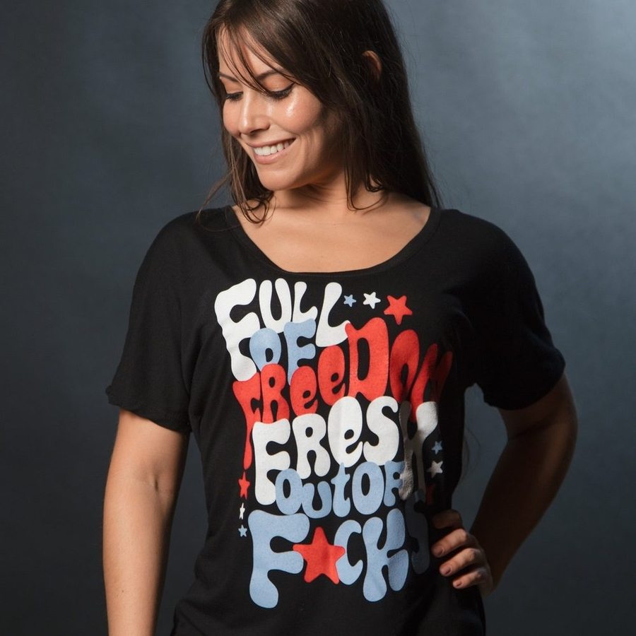 Black Slouchy 'Fresh Outta F*cks' Women's Tee