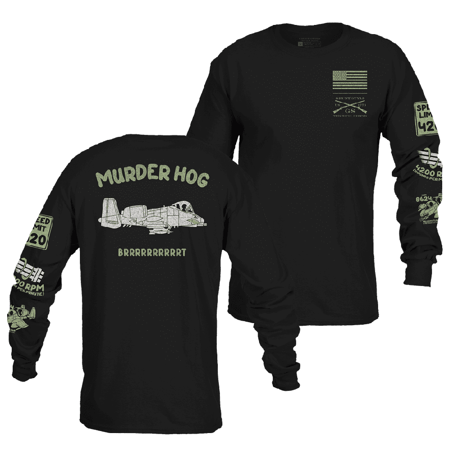 Murder Hog Black Long Sleeve Shirt