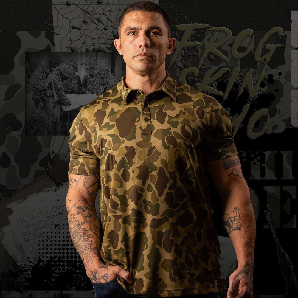 Men's Frog Skin Polo Shirt - Forest Green
