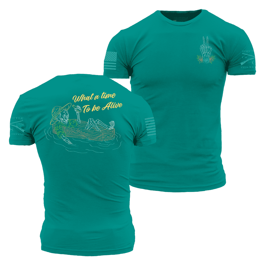 Heather Aqua What A Time Tee