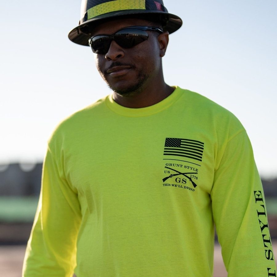 Safety Green Long Sleeve Base Layer