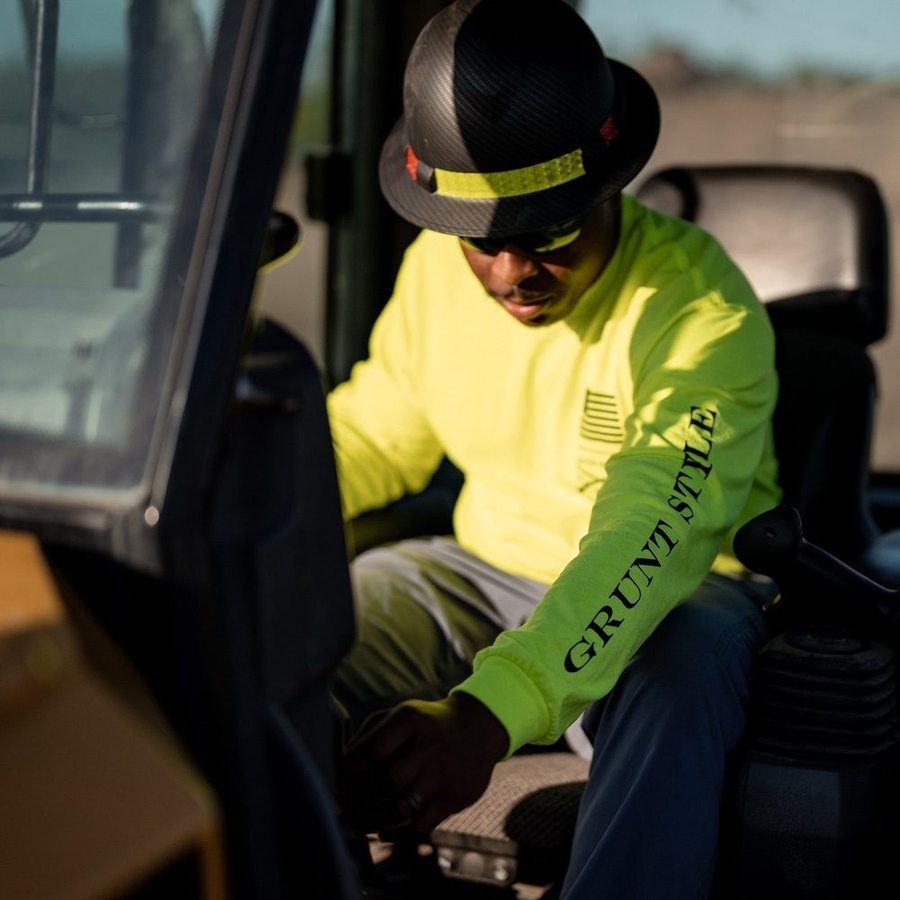 Safety Green Long Sleeve Base Layer