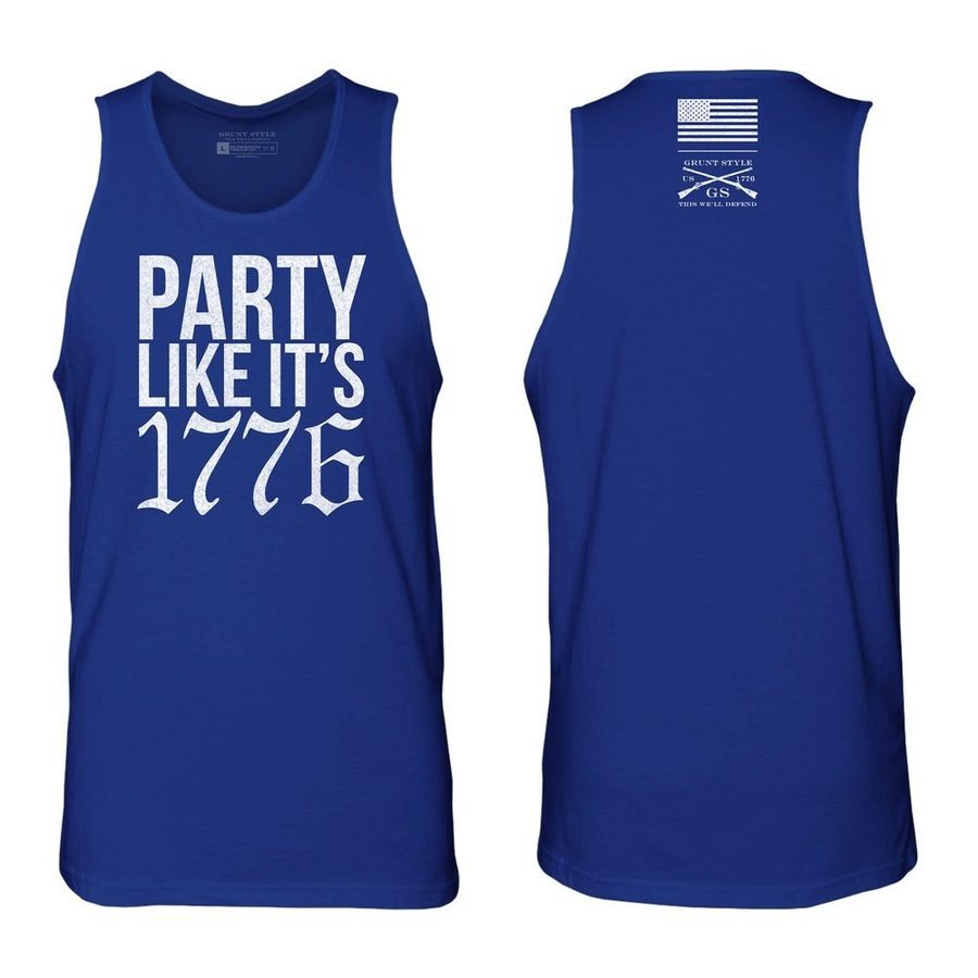 1776 Patriotic Party Tank Top - Royal Blue