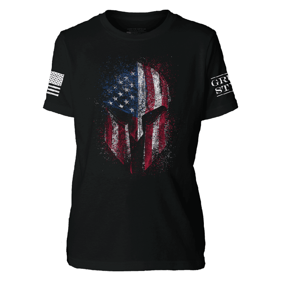 Black Spartan Youth T-Shirt by American