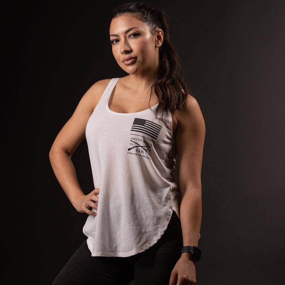 Strength Through Suffering Women's Flowy White Tank