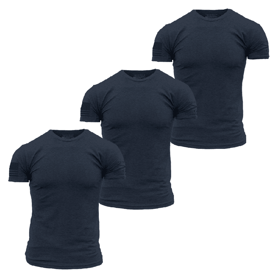 3-Pack Navy Basic Cotton T-Shirts