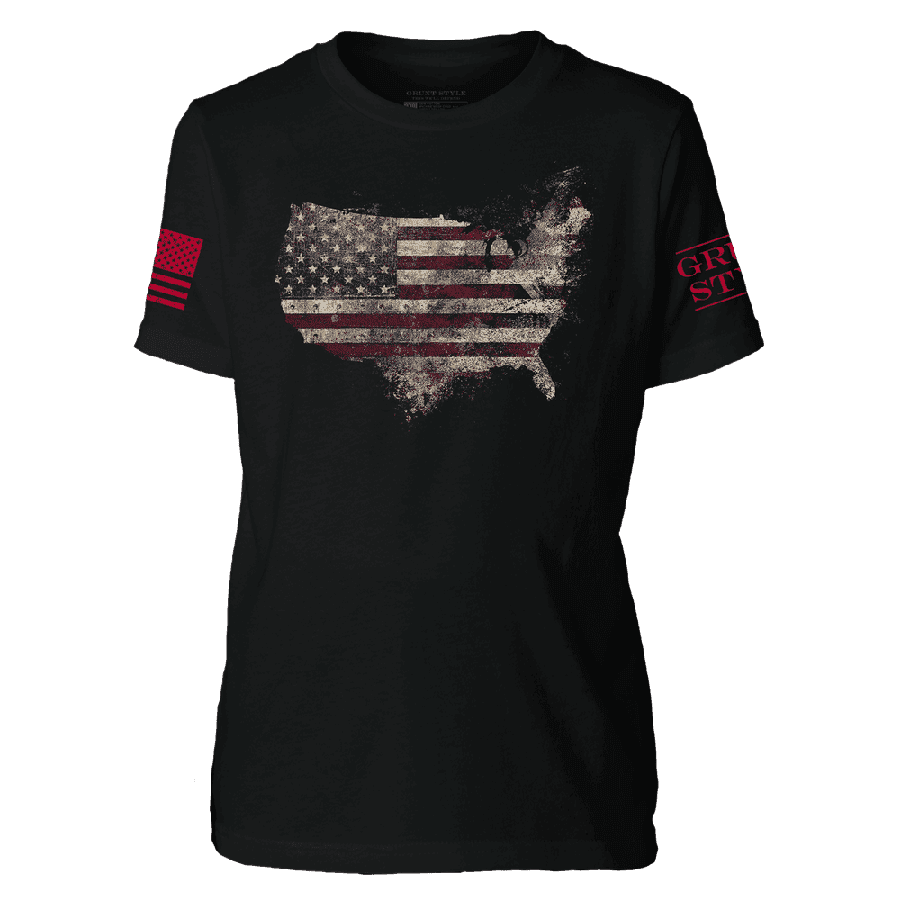 Red Blood Nation Youth T-Shirt - Black