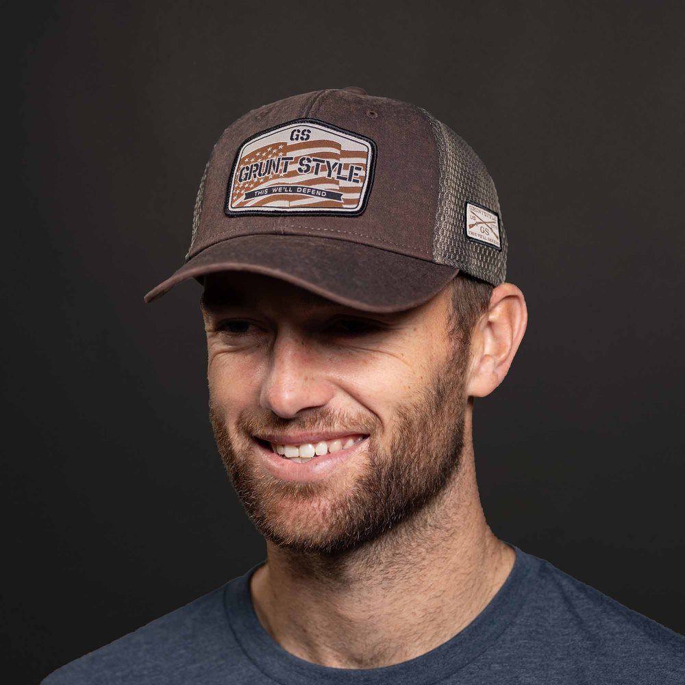 Vintage Mesh Hat - Brown Wash Old Glory Style