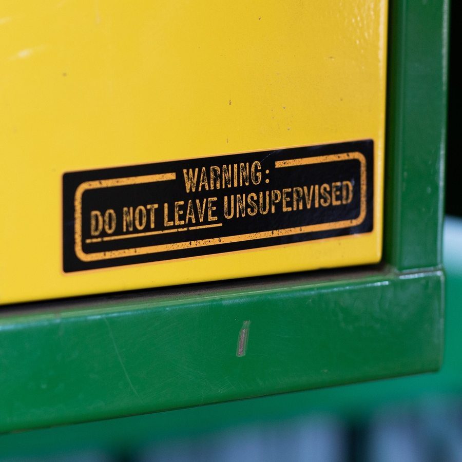 Caution: Needs Supervision Sticker