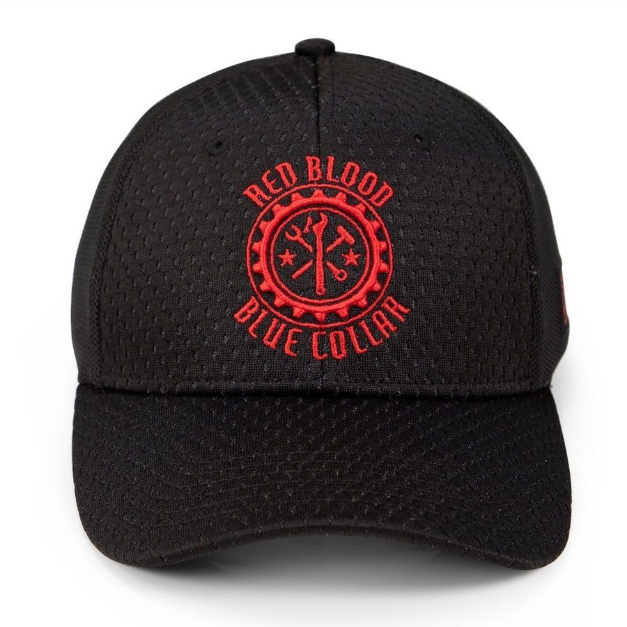 Black Stretch Fit Cap by Red Blood Blue Collar
