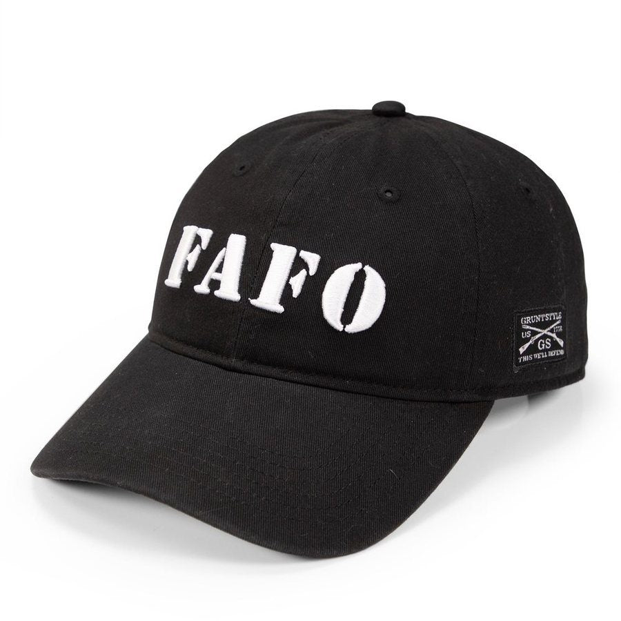 Black FAFO Dad Cap - Casual Adjustable Hat