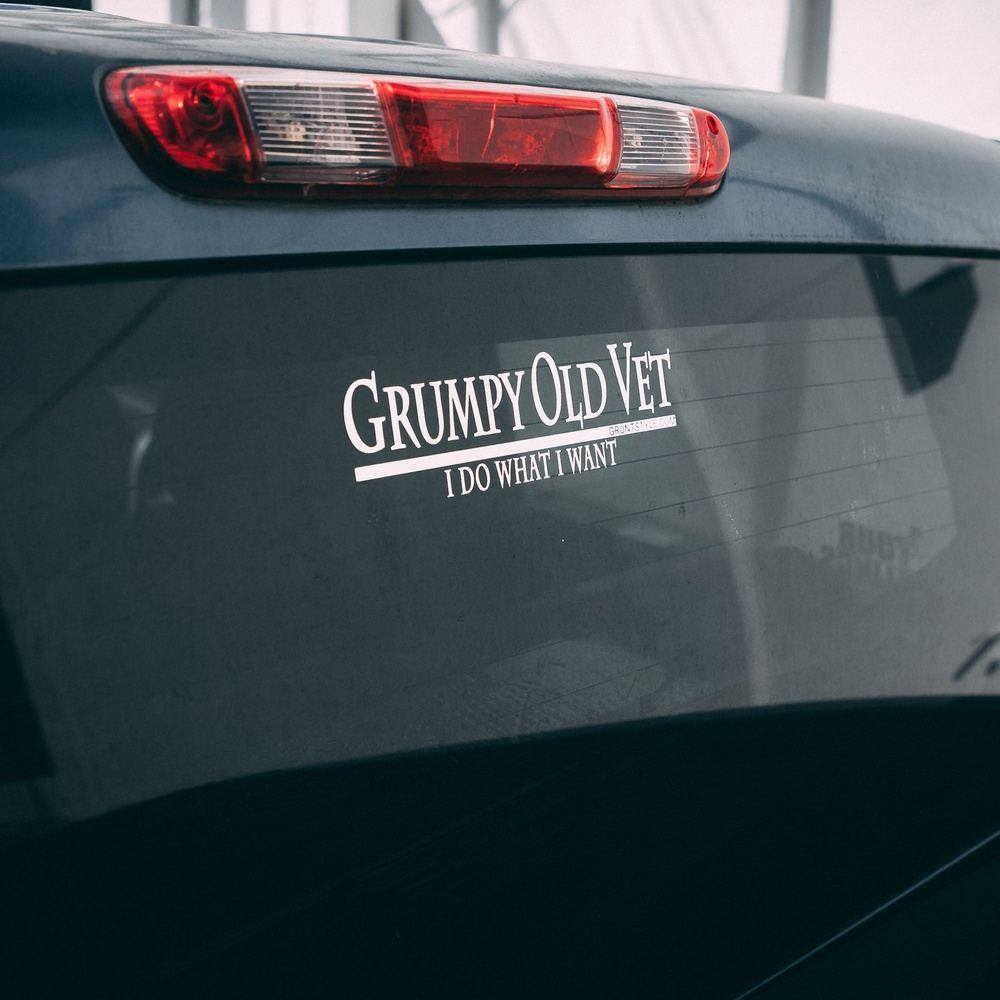 Veteran Humor Decal - Grumpy Vet Sticker
