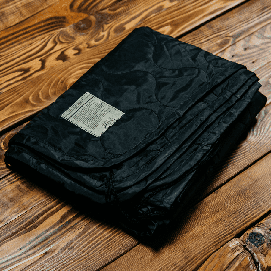 Black Woobie Poncho Blanket for Outdoor Use