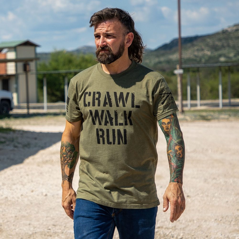 Military Green Army Training T-Shirt