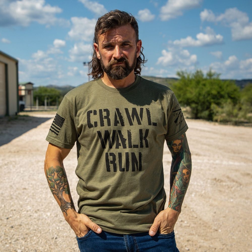 Military Green Army Training T-Shirt