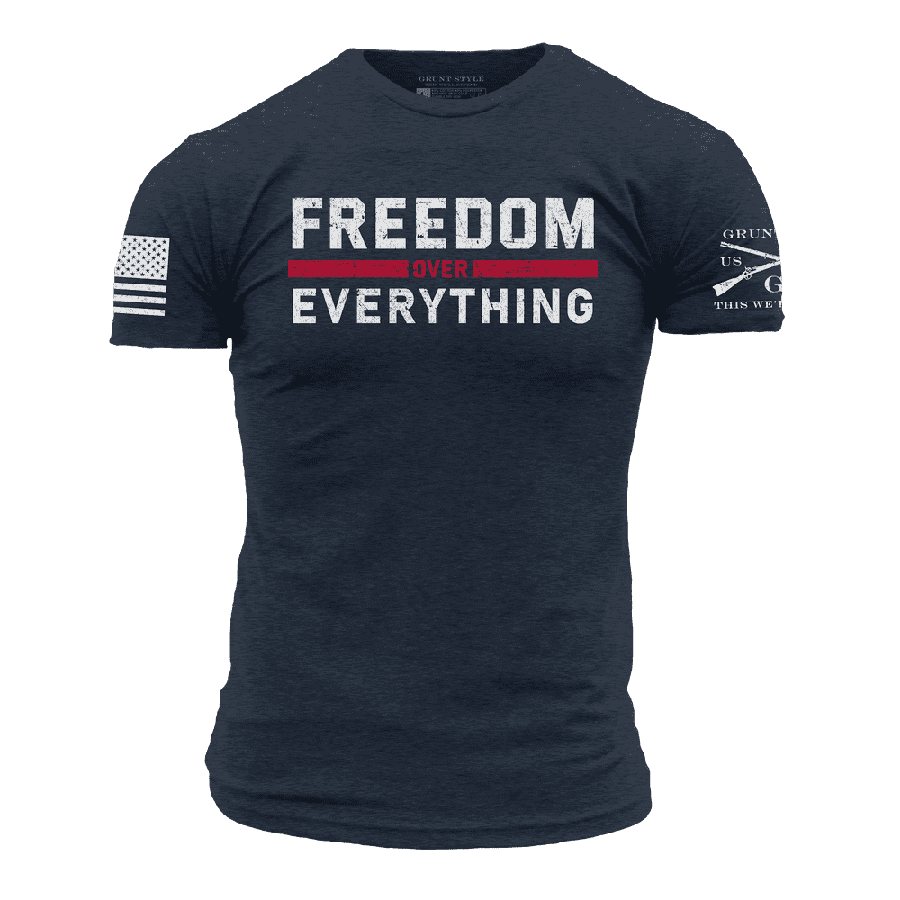 Freedom Over Everything Tee in Midnight Navy