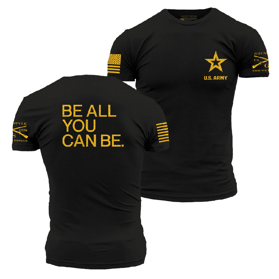 Black Army 'Be All You Can Be' Motivational T-Shirt