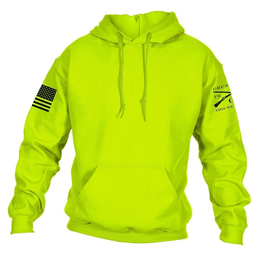 Safety Green Basic Hoodie for Work & Outdoor