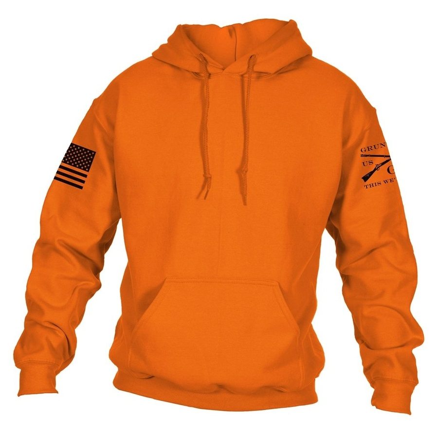 Safety Orange Basic Hoodie for Work & Outdoor