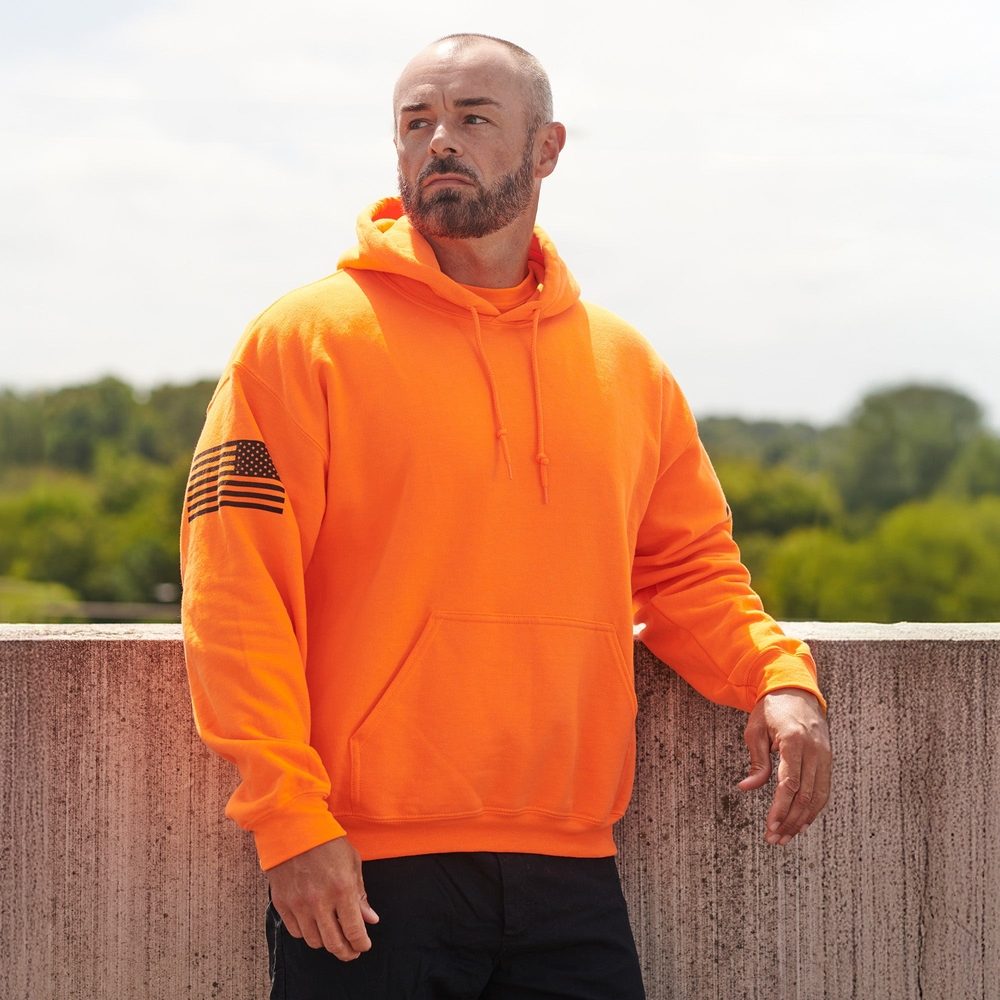 Safety Orange Basic Hoodie for Work & Outdoor