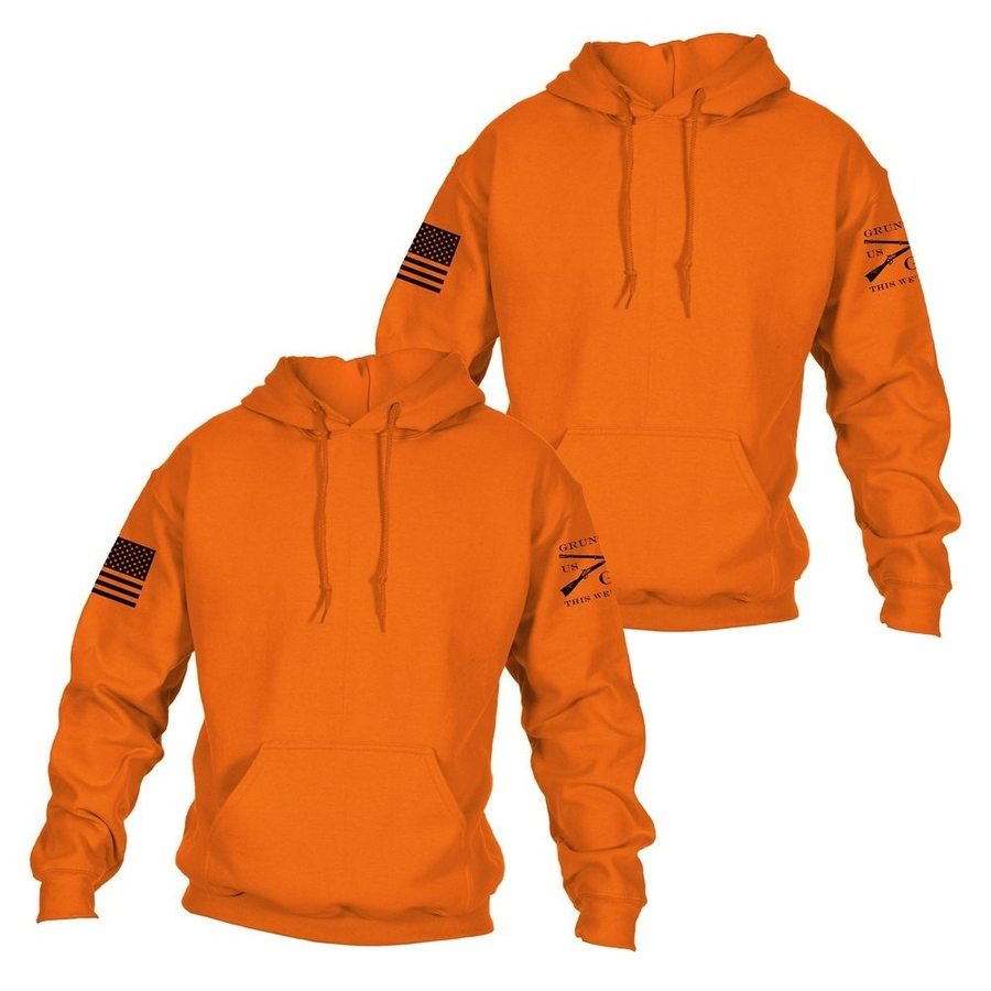 2-Pack Safety Orange Hoodies for Work & Outdoor