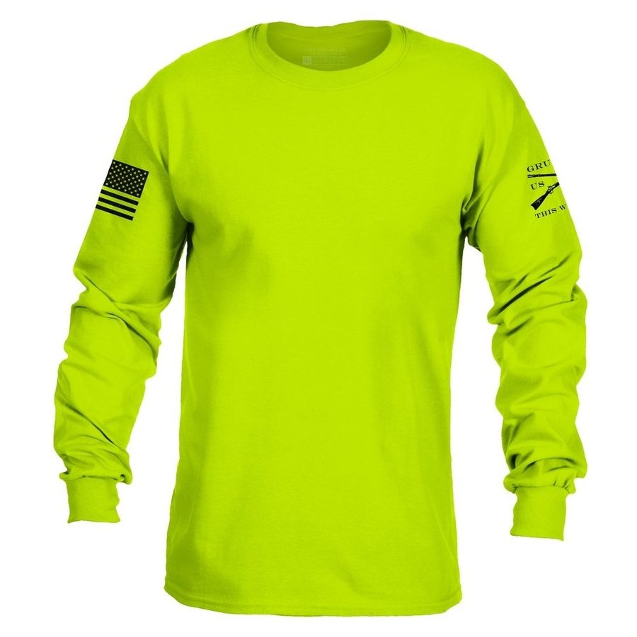 Safety Green Long Sleeve Work Shirt