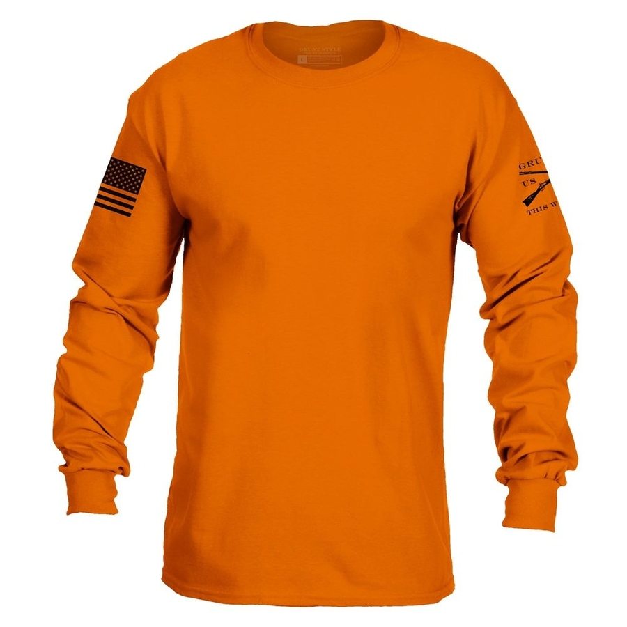 Safety Orange Long Sleeve Shirt for Visibility