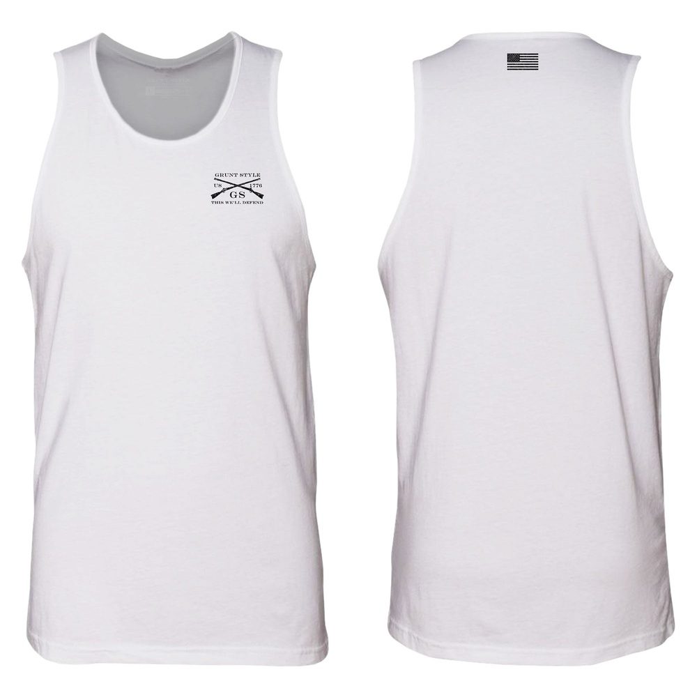 Men's White Basic Tank Top
