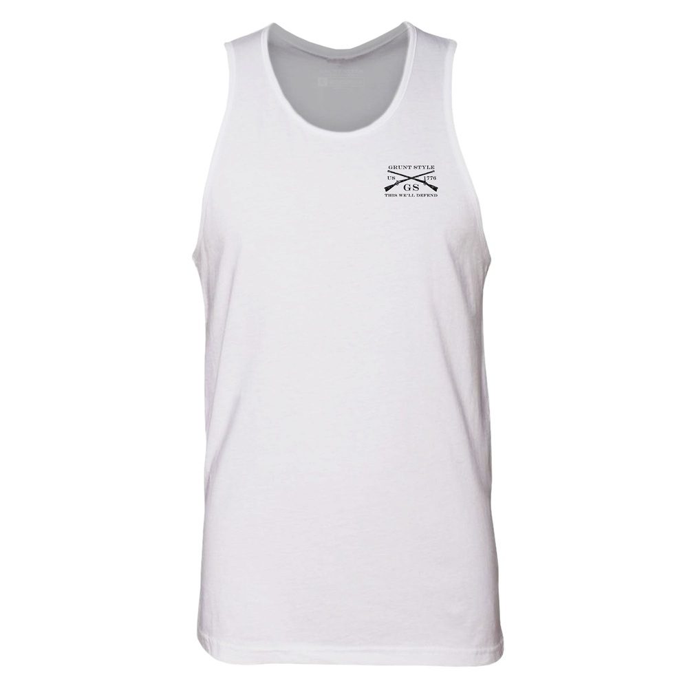 Men's White Basic Tank Top