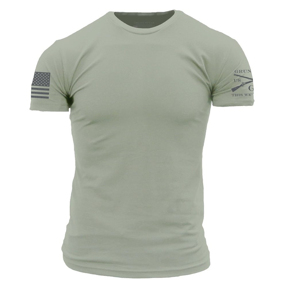 Light Sage Basic Cotton T-Shirt