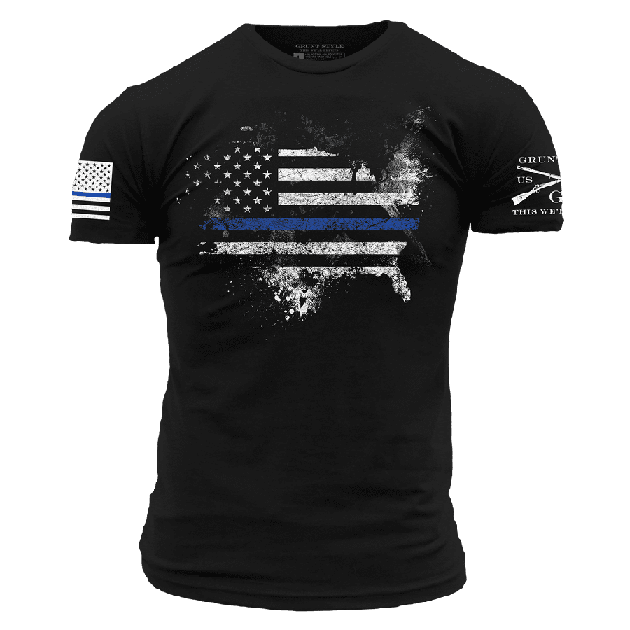 Black American Acid Graphic Tee by Blue Line