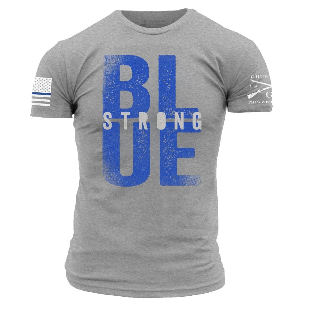 Dark Heather Gray Blue Strong T-Shirt