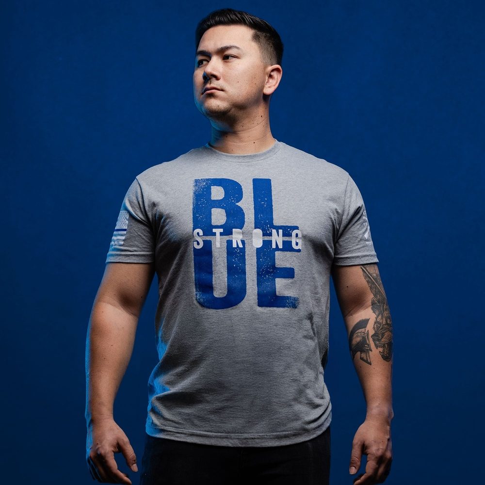Dark Heather Gray Blue Strong T-Shirt