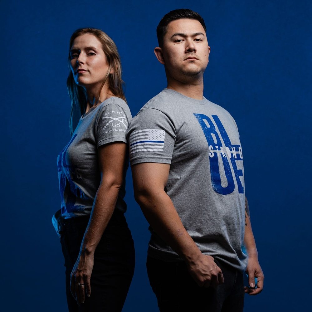 Dark Heather Gray Blue Strong T-Shirt