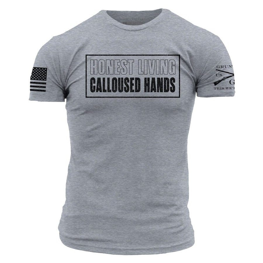 Calloused Hands Tee in Dark Heather Gray