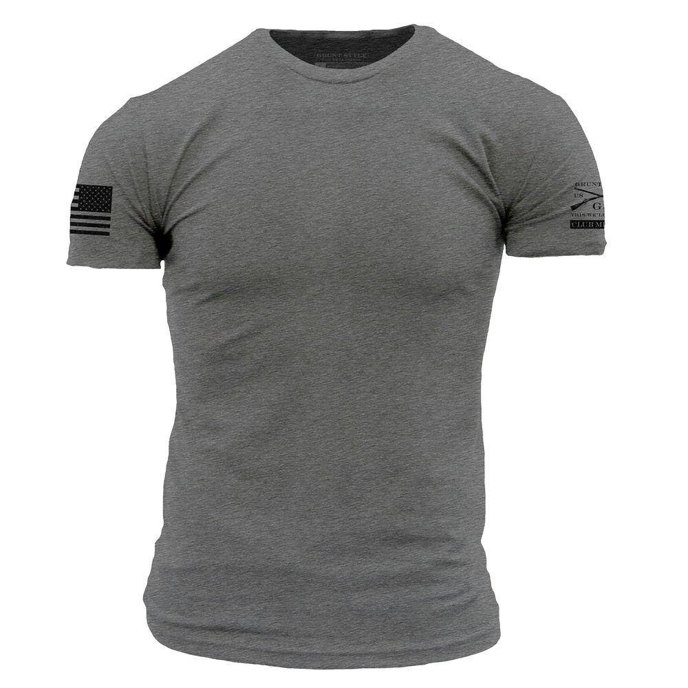 Men's Heather Grey Basic Tee - Club Member Brand
