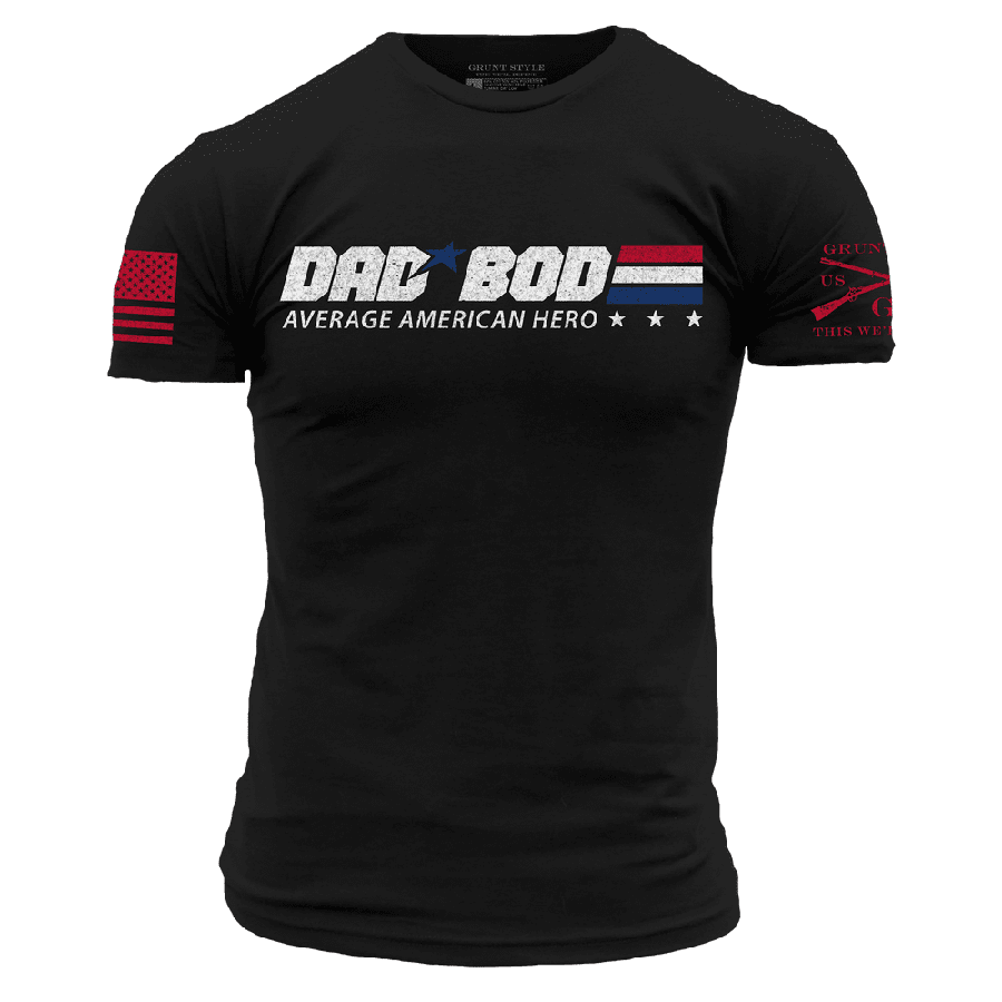 Black Dad Bod Tee - Comfort Fit Casual Shirt