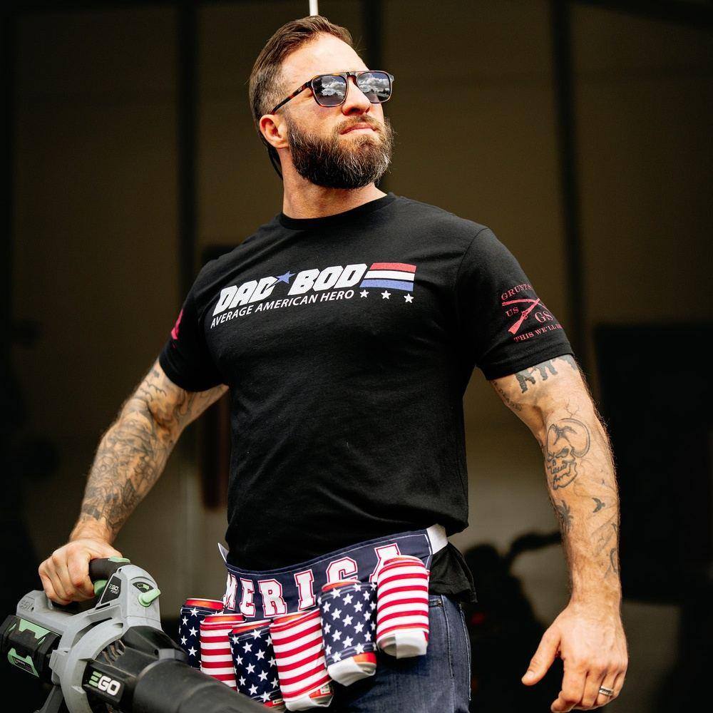 Black Dad Bod Tee - Comfort Fit Casual Shirt