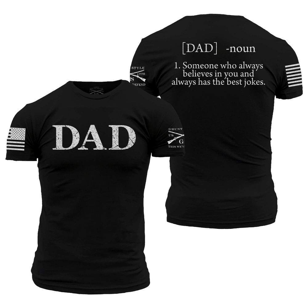 Black Dad Defined Tee - Casual Cotton Shirt