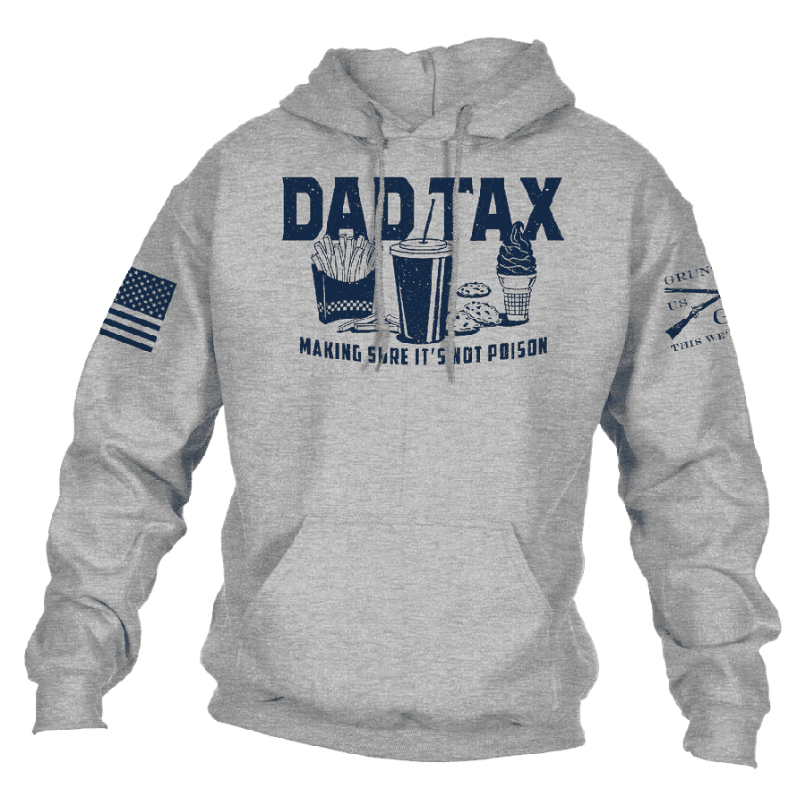 Sport Gray Dad Tax Hoodie for Everyday Comfort