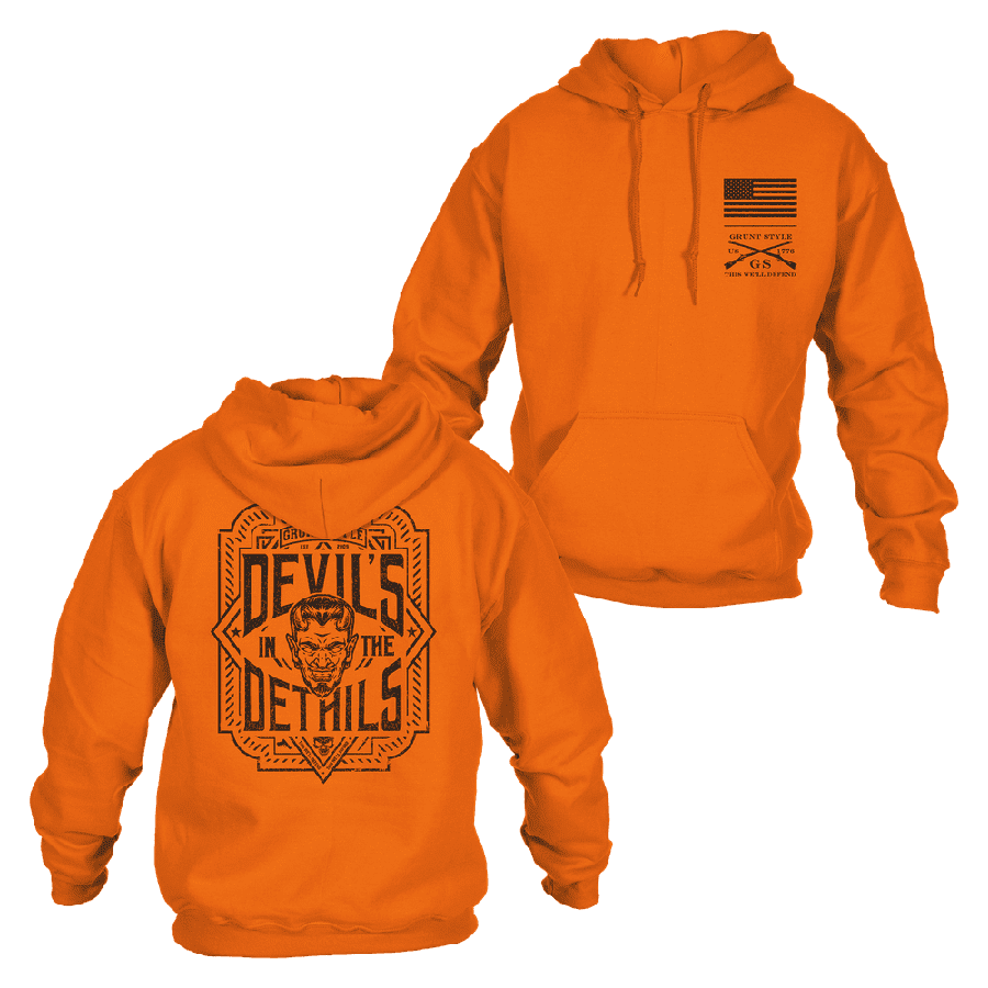 Safety Orange Devils In The Details Hoodie